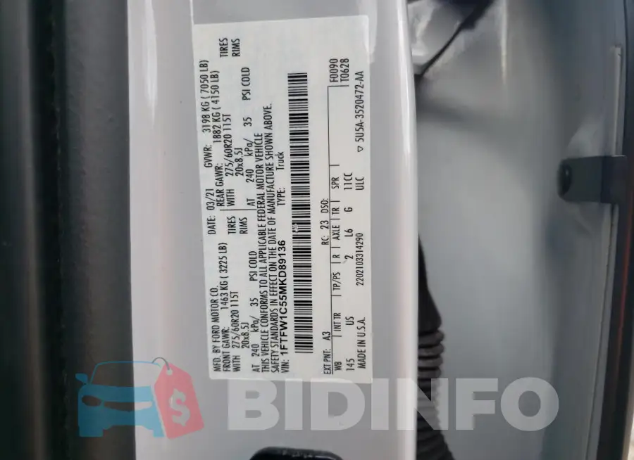 1FTFW1C55MKD89136 Photo# 12