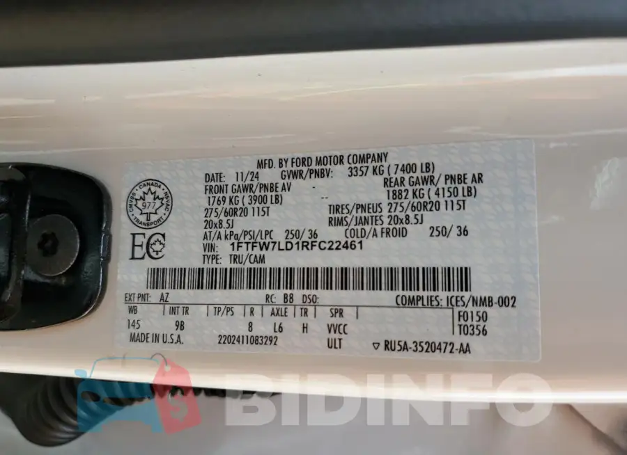 1FTFW7LD1RFC22461 Photo# 12