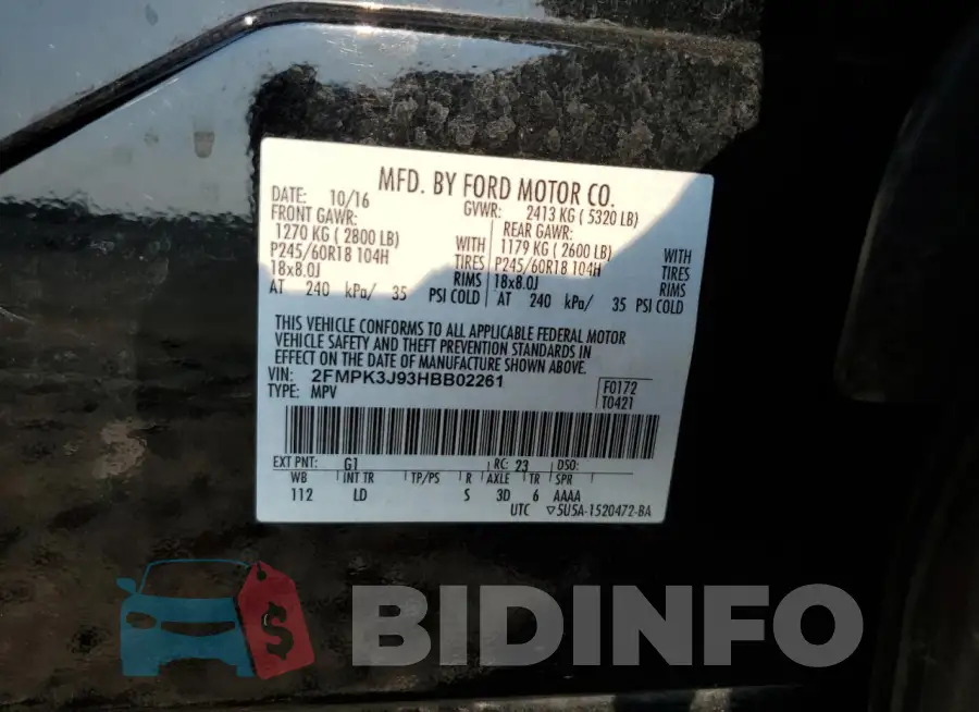2FMPK3J93HBB02261 Photo# 12