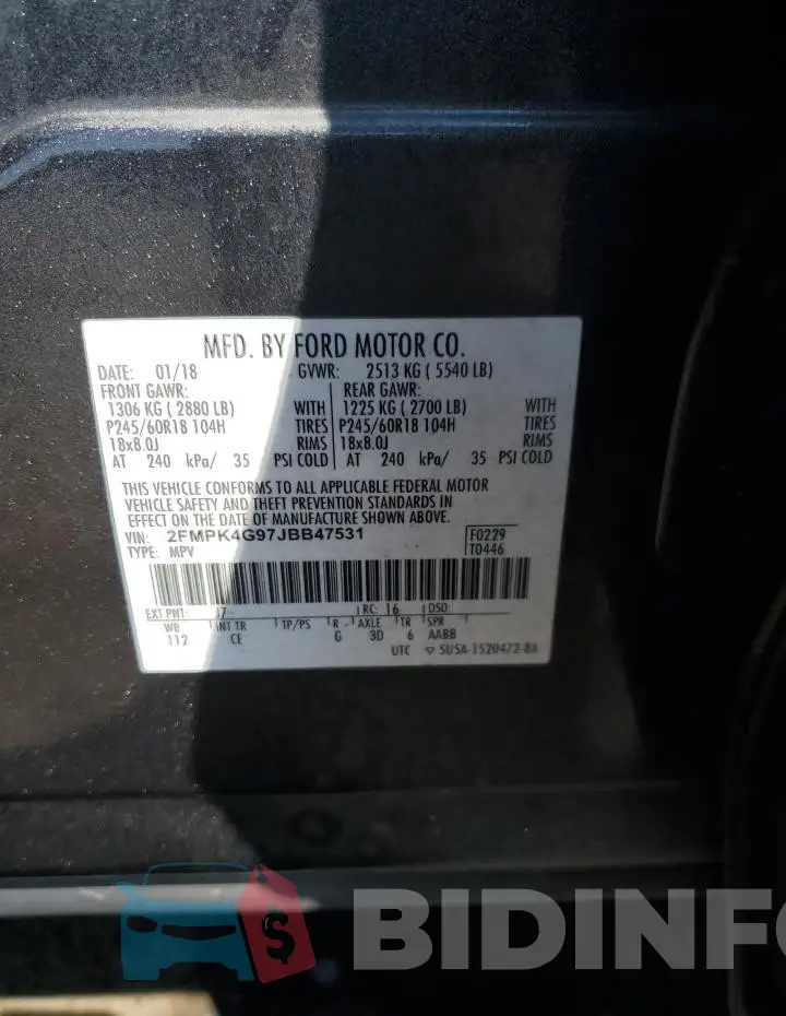 2FMPK4G97JBB47531 Photo# 13