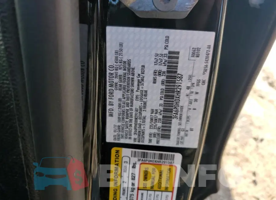 3FA6P0HDXHR291587 Photo# 12