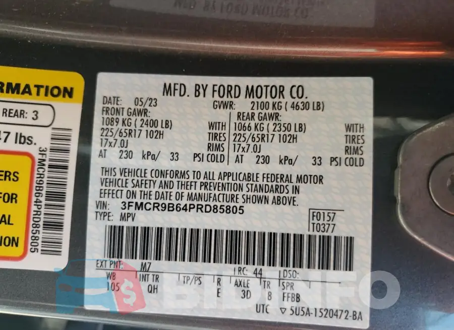3FMCR9B64PRD85805 Photo# 13
