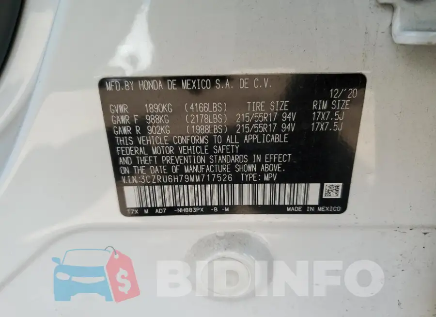 3CZRU6H79MM717526 Photo# 13