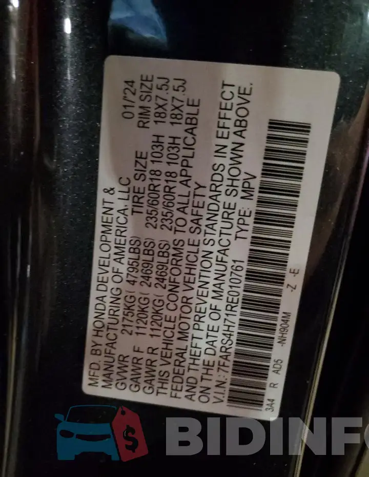 7FARS4H71RE010761 Photo# 14