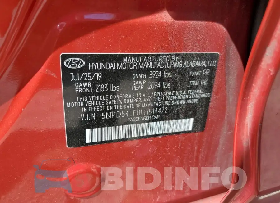 5NPD84LF0LH514472 Photo# 12