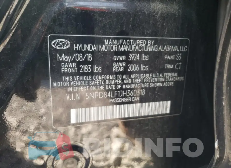 5NPD84LF1JH360318 Photo# 12