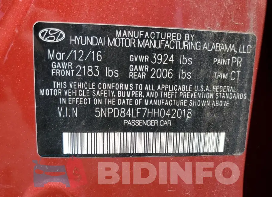 5NPD84LF7HH042018 Photo# 12