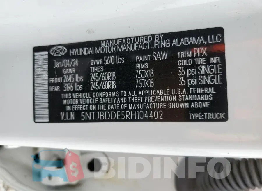 5NTJBDDE5RH104402 Photo# 12