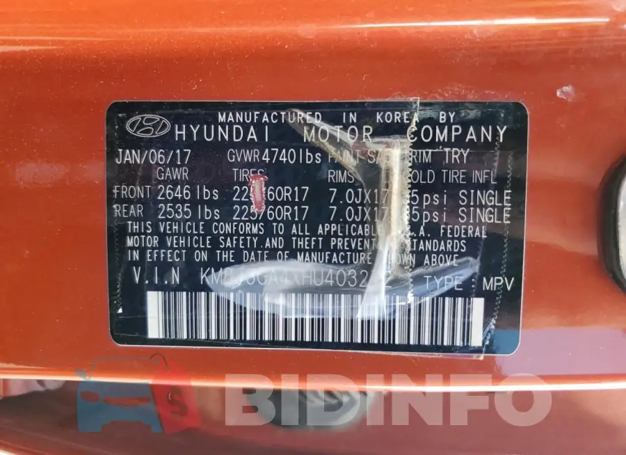 KM8J3CA4XHU403272 Photo# 13