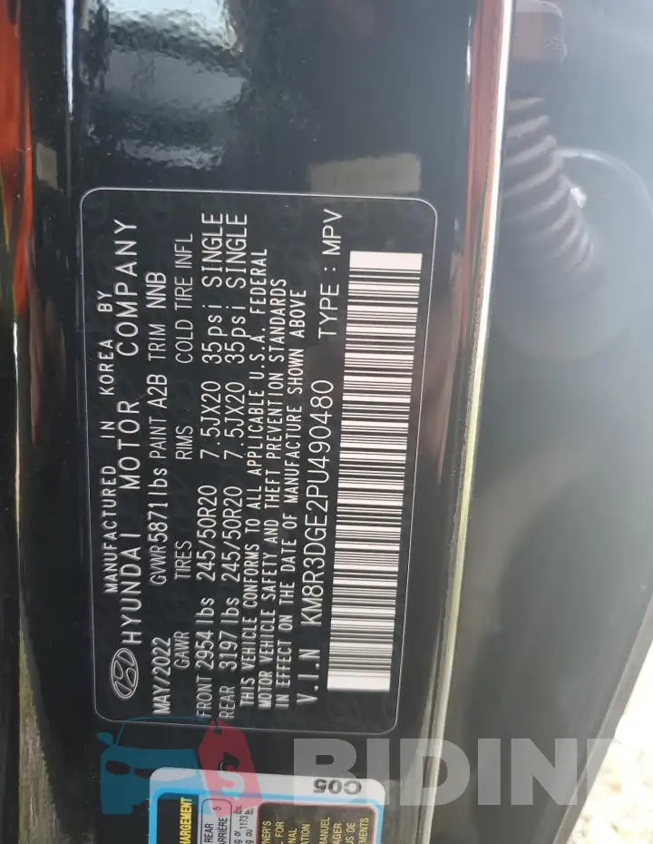 KM8R3DGE2PU490480 Photo# 13