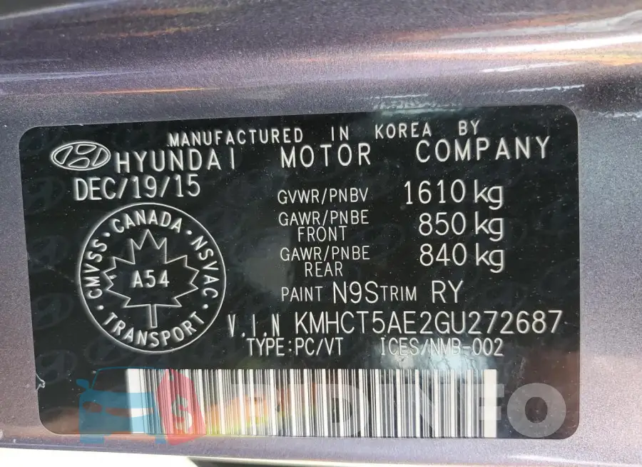 KMHCT5AE2GU272687 Photo# 13