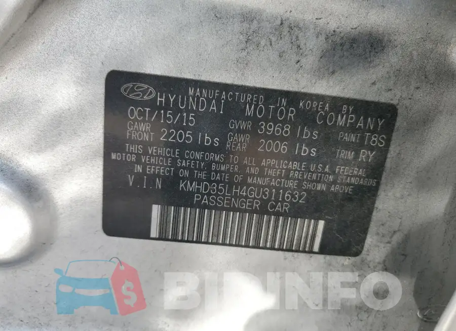 KMHD35LH4GU311632 Photo# 12