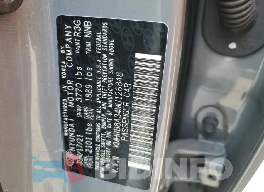 KMHRB8A34MU126848 Photo# 13