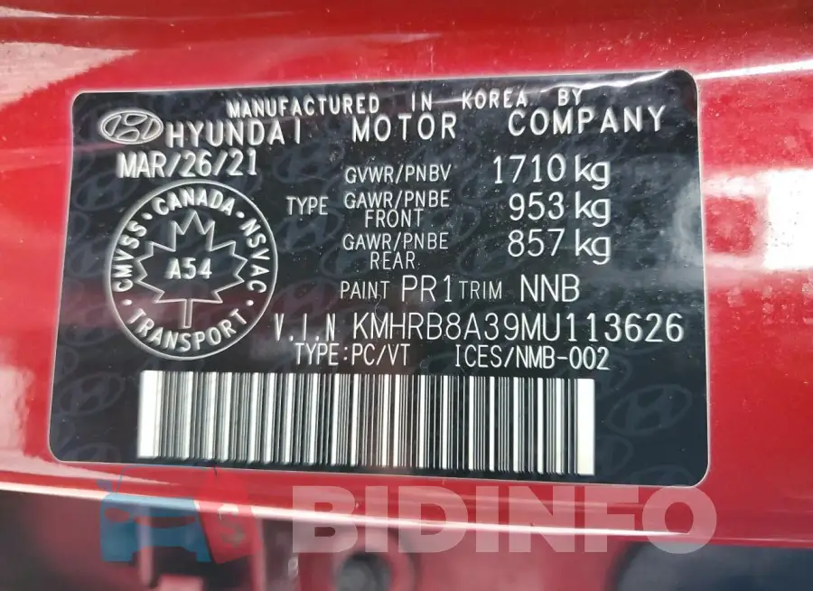 KMHRB8A39MU113626 Photo# 13