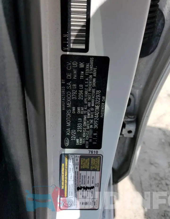 3KPF24AD1ME322978 Photo# 12
