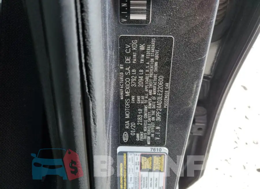 3KPF24AD3LE220600 Photo# 12