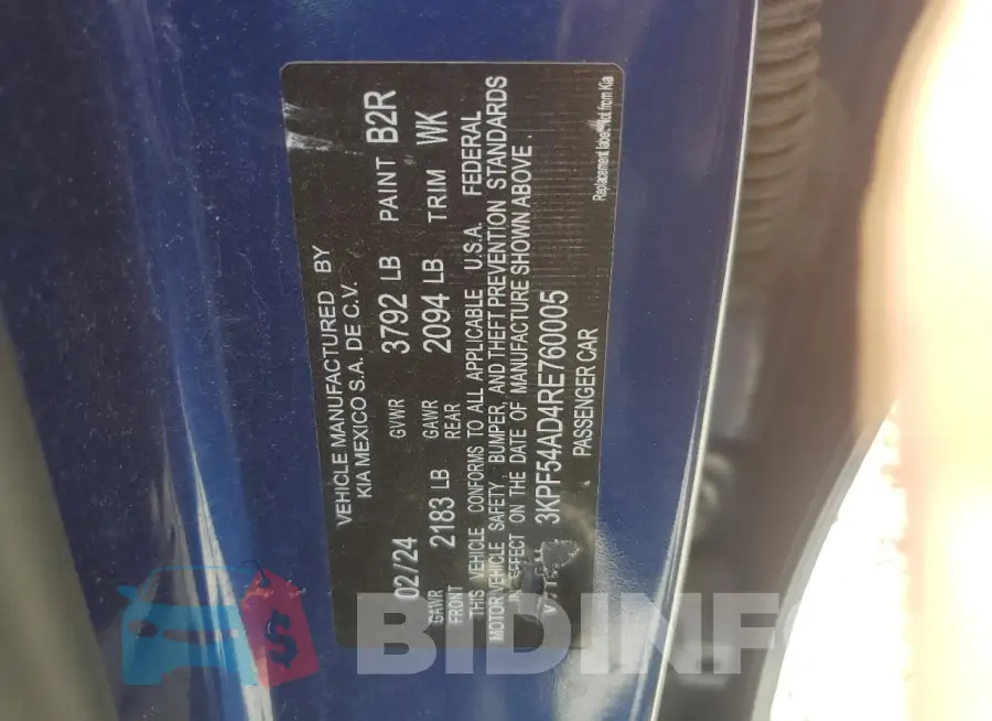 3KPF54AD4RE760005 Photo# 13