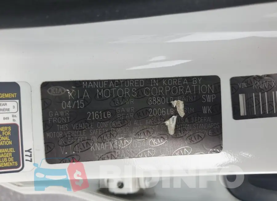 KNAFX4A67G5443465 Photo# 12