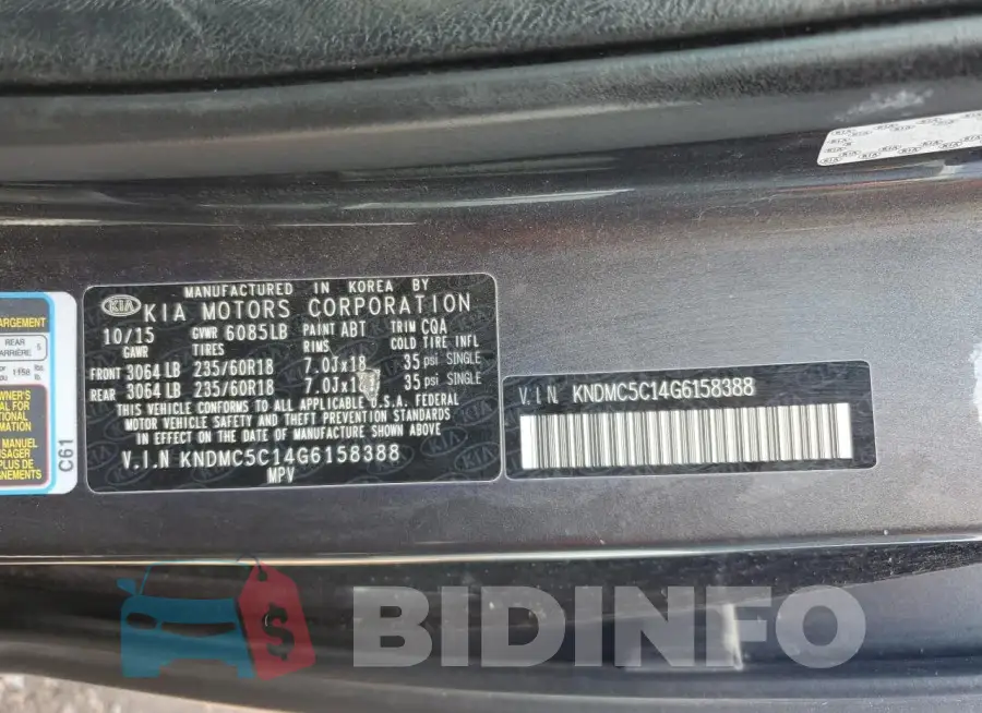 KNDMC5C14G6158388 Photo# 13