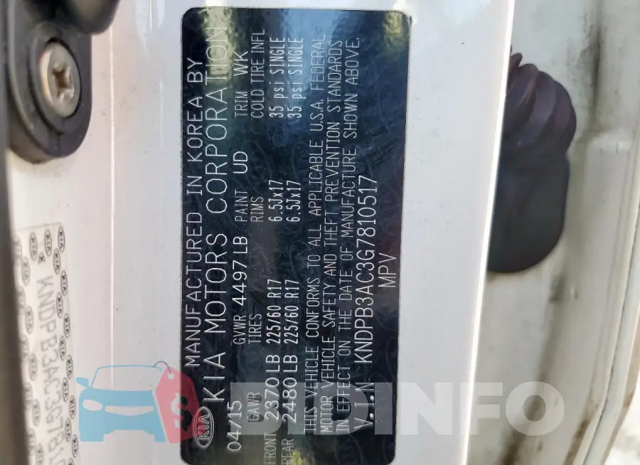 KNDPB3AC3G7810517 Photo# 12