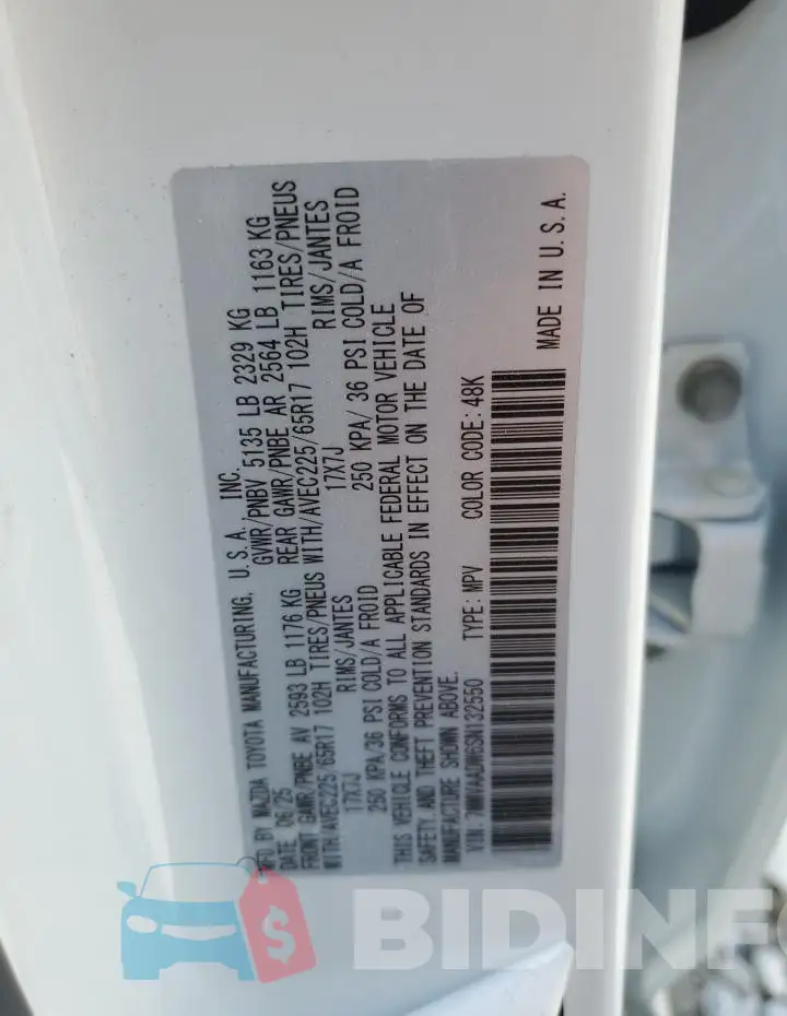 7MMVAADW6SN132550 Photo# 13