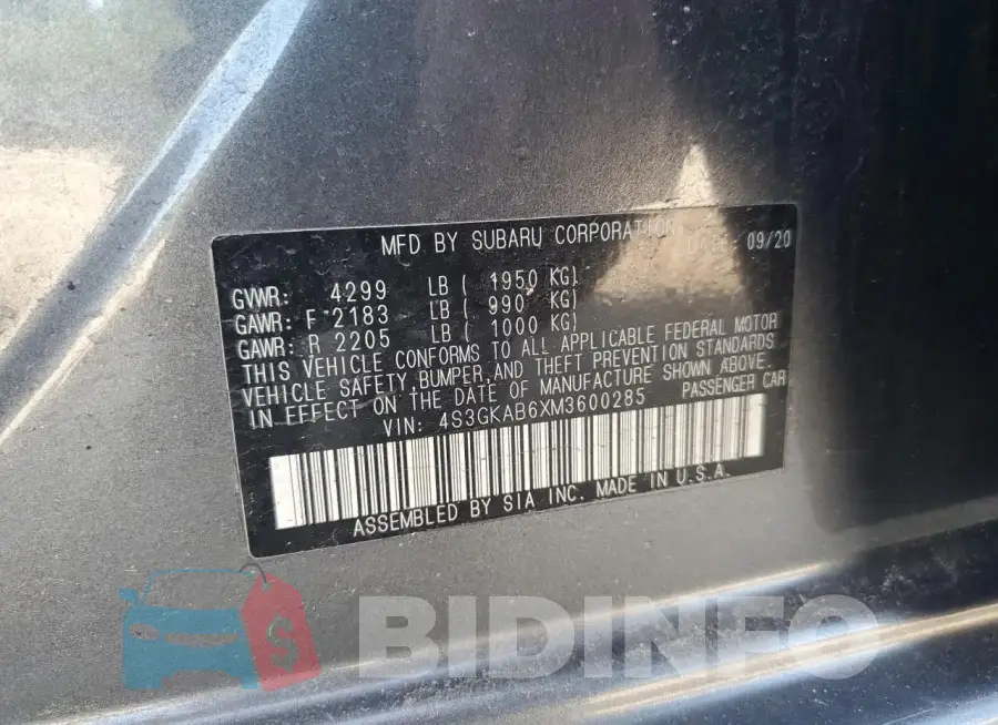 4S3GKAB6XM3600285 Photo# 12