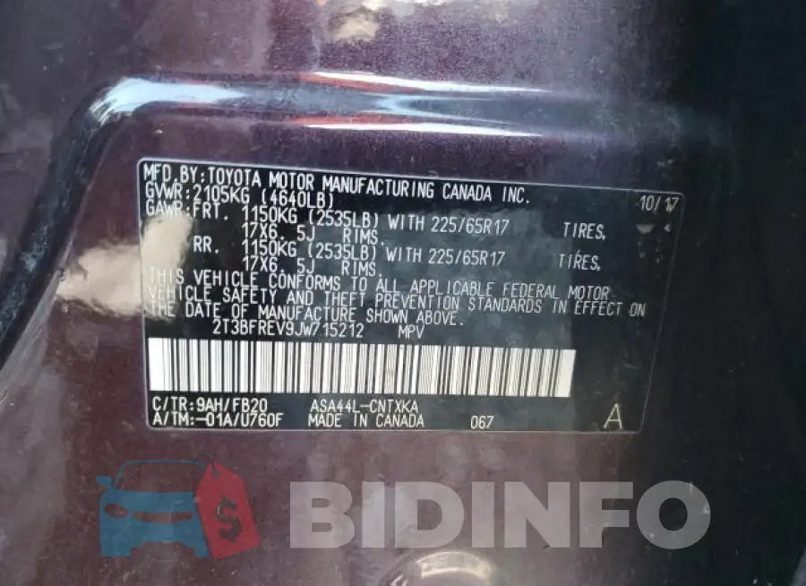 2T3BFREV9JW715212 Photo# 13