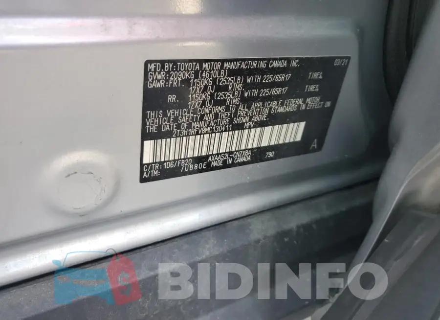 2T3H1RFV8MC130411 Photo# 13