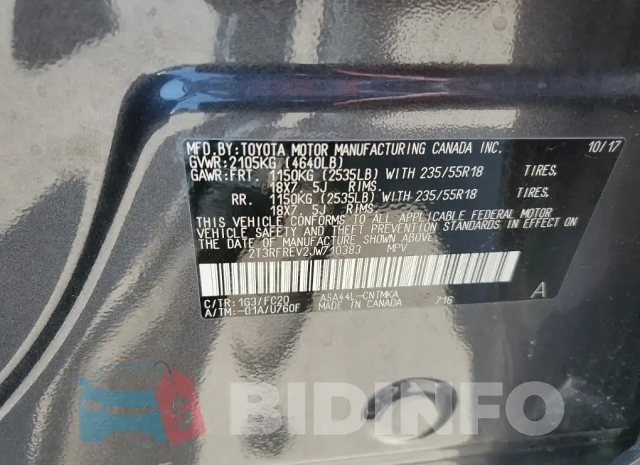 2T3RFREV2JW710383 Photo# 12