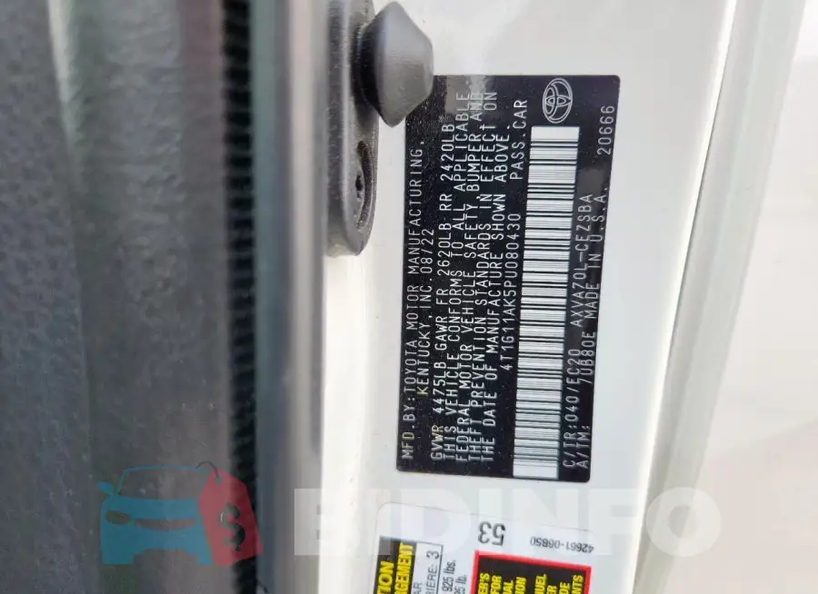 4T1G11AK5PU080430 Photo# 13
