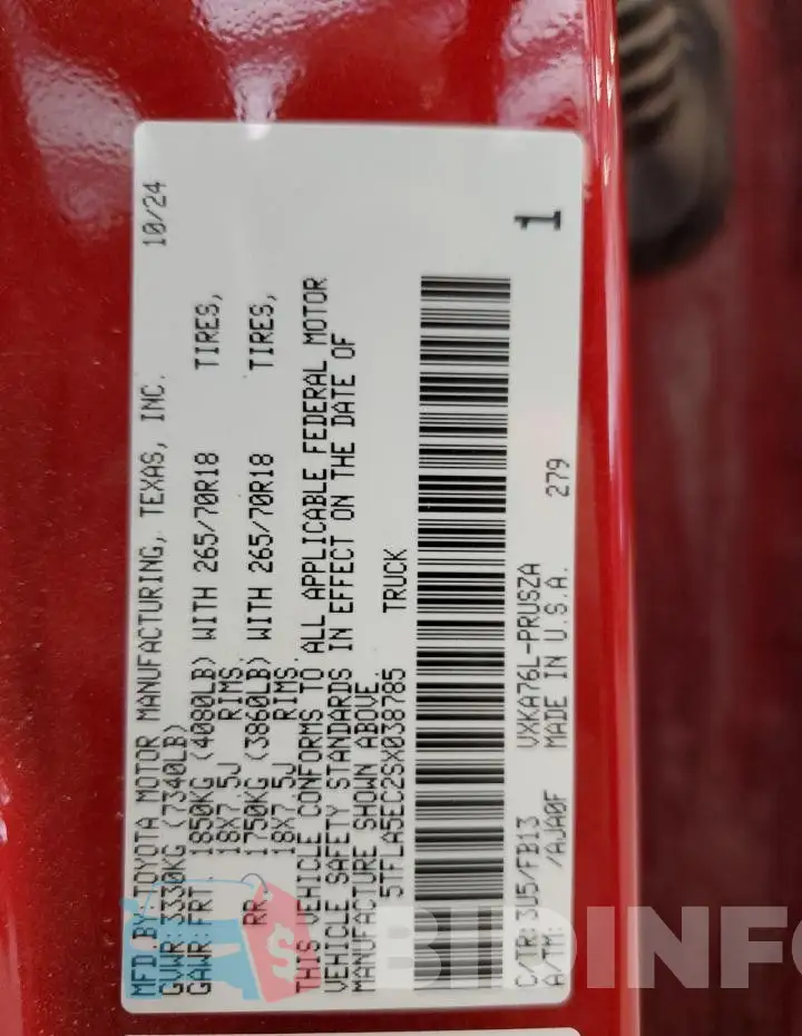 5TFLA5EC2SX038785 Photo# 12