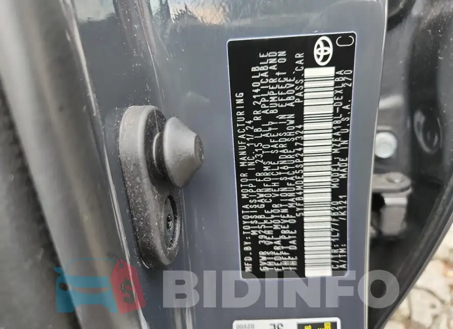 5YFB4MDE5SP247324 Photo# 13