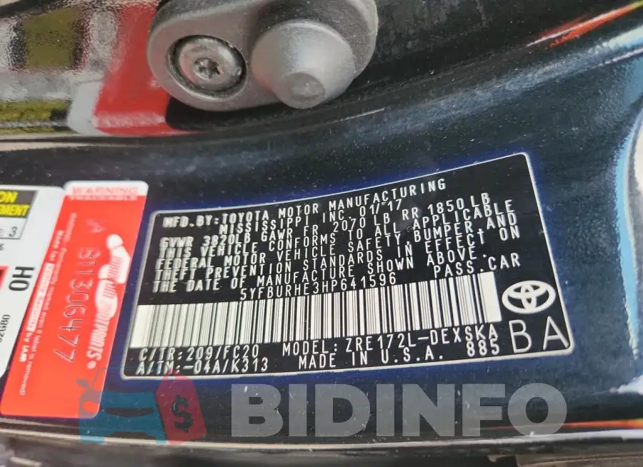 5YFBURHE3HP641596 Photo# 12