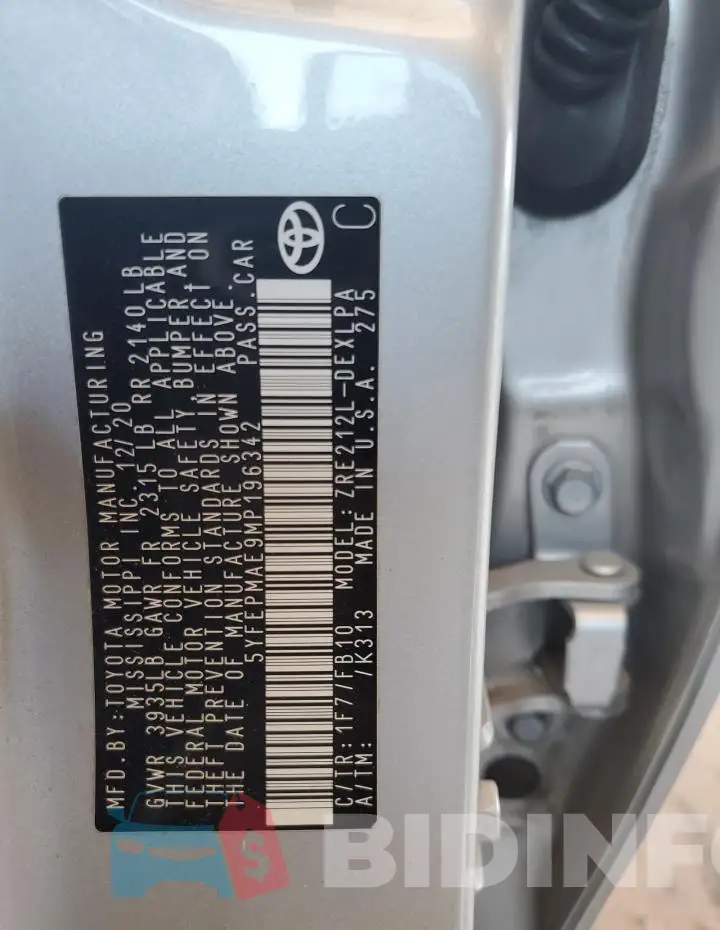 5YFEPMAE9MP196342 Photo# 12