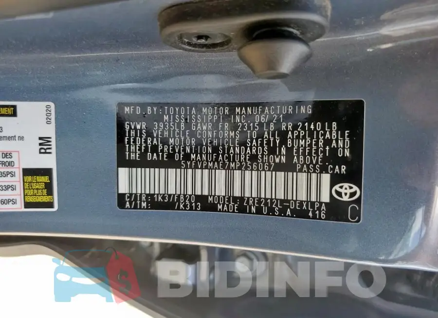 5YFVPMAE7MP256067 Photo# 12