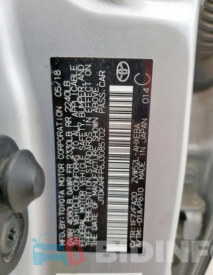 JTDKARFP6J3085702 Photo# 12