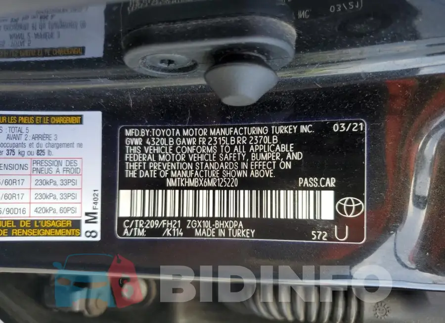 NMTKHMBX6MR125220 Photo# 12