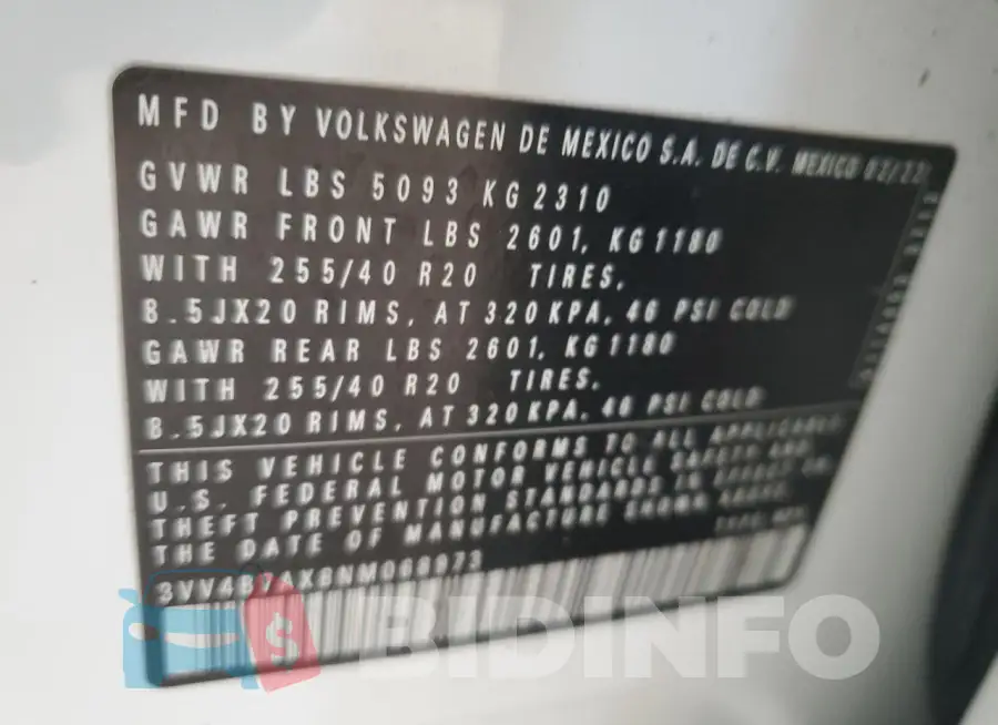 3VV4B7AX8NM068973 Photo# 13