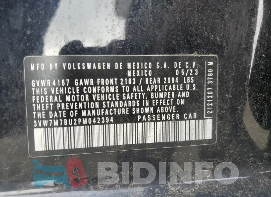 3VW7M7BU2PM042394 Photo# 12
