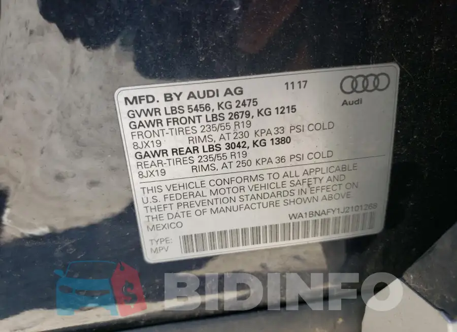 WA1BNAFY1J2101268 Photo# 12