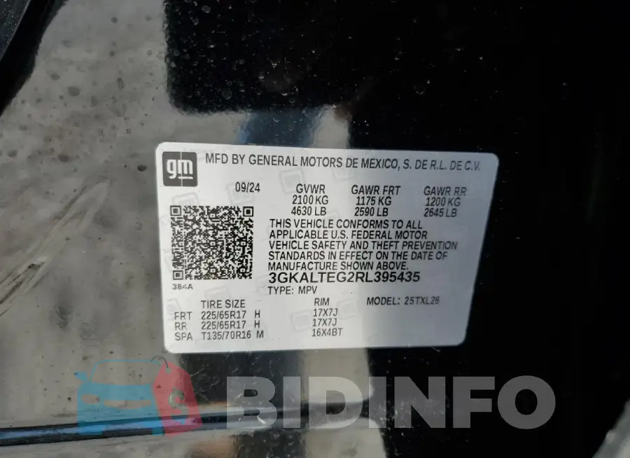 3GKALTEG2RL395435 Photo# 13