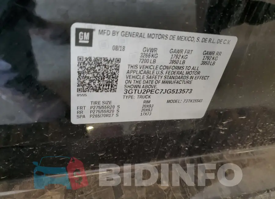 3GTU2PEC7JG513573 Photo# 12