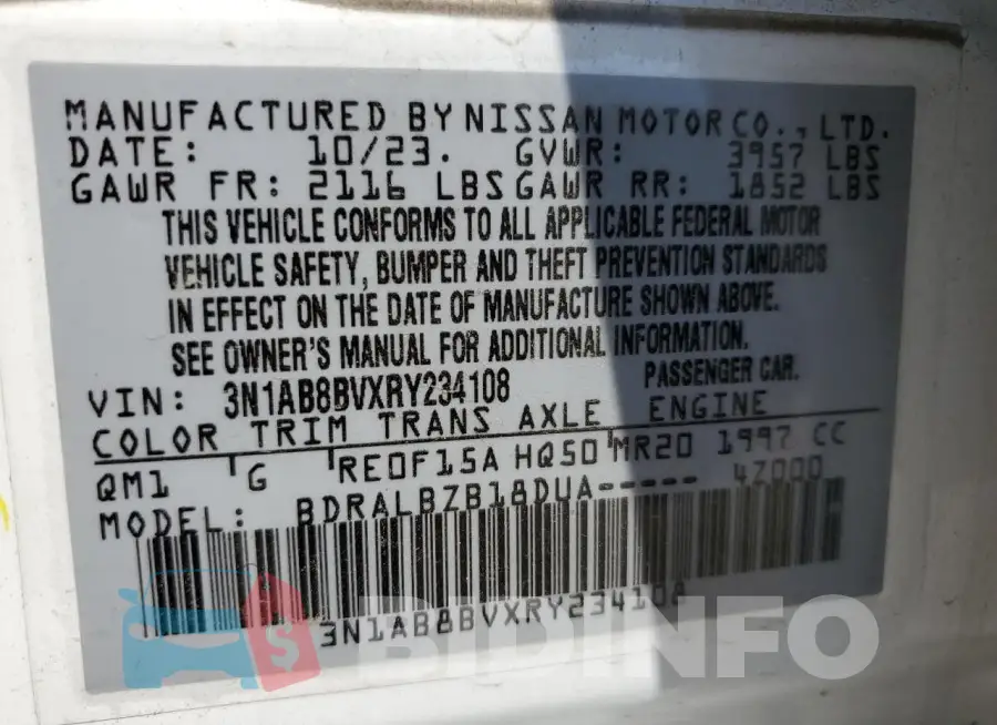 3N1AB8BVXRY234108 Photo# 12