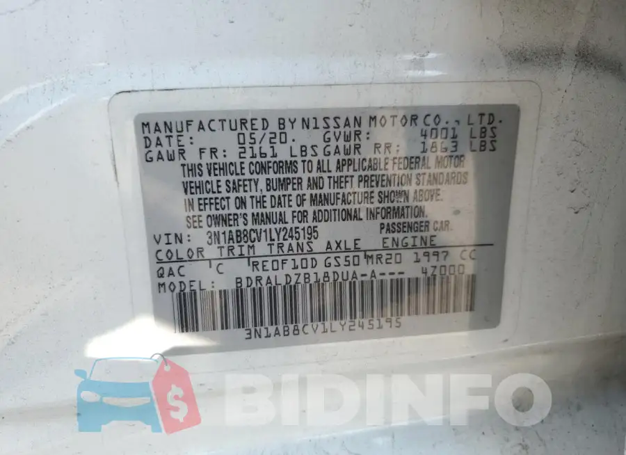 3N1AB8CV1LY245195 Photo# 12
