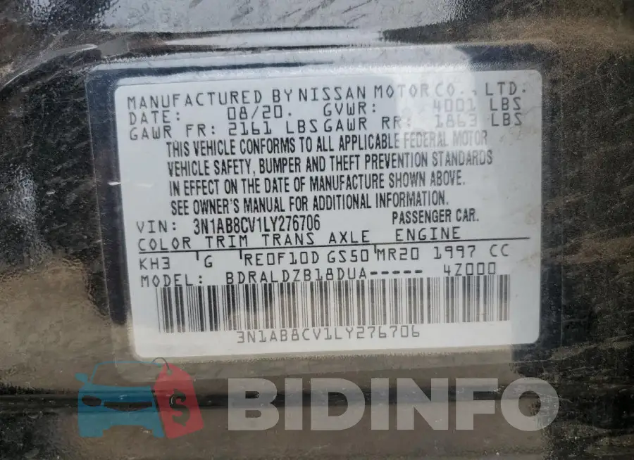 3N1AB8CV1LY276706 Photo# 12