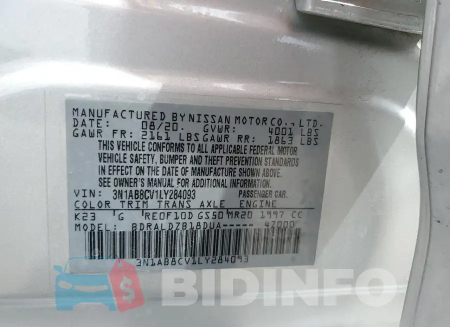 3N1AB8CV1LY284093 Photo# 12