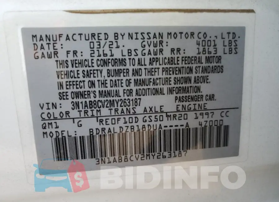 3N1AB8CV2MY263187 Photo# 13