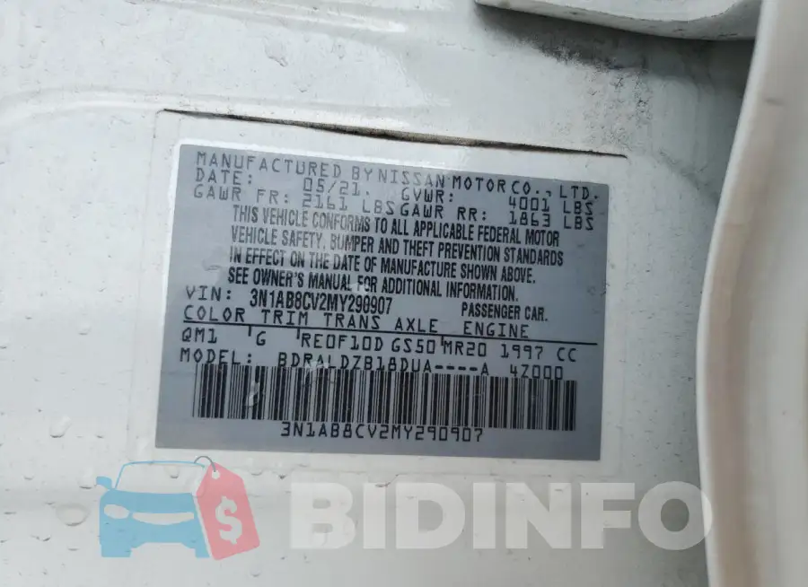 3N1AB8CV2MY290907 Photo# 12