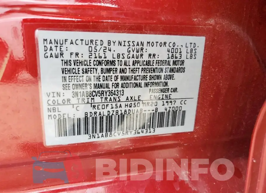 3N1AB8CV5RY364313 Photo# 12