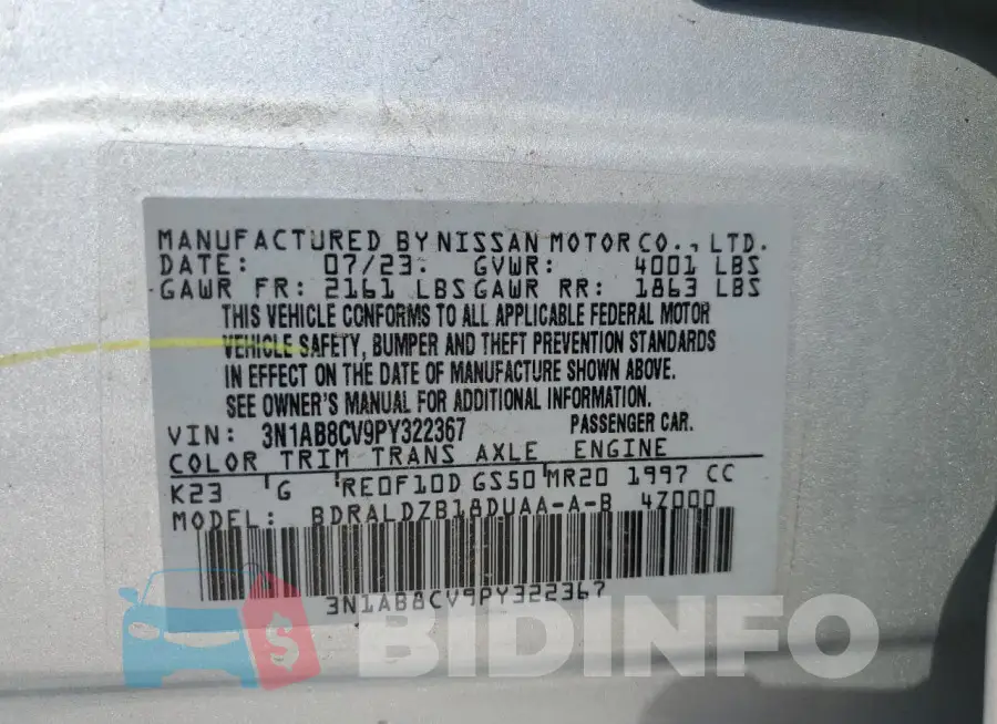 3N1AB8CV9PY322367 Photo# 12